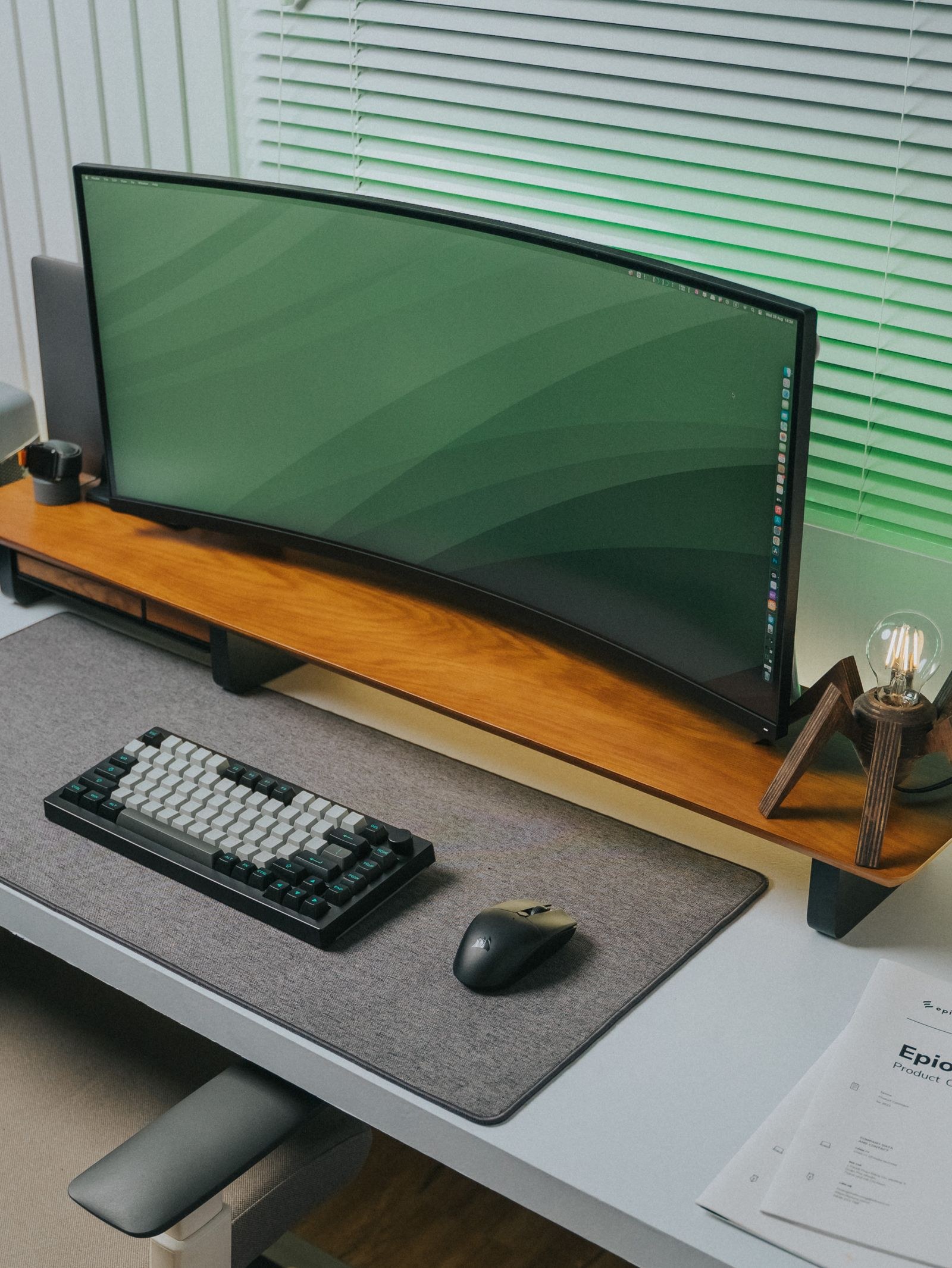 Creator workspace with phone and camera setup