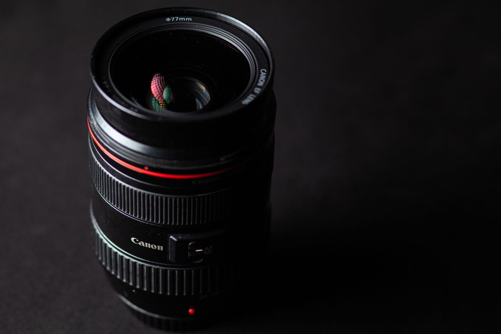 Macro shot of a camera lens